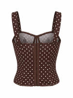 POLKA DOT BUSTIER CORSET TOP