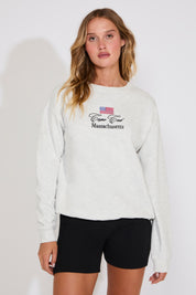 CAPE COD EMBROIDERED CREW NECK SWEATSHIRT
