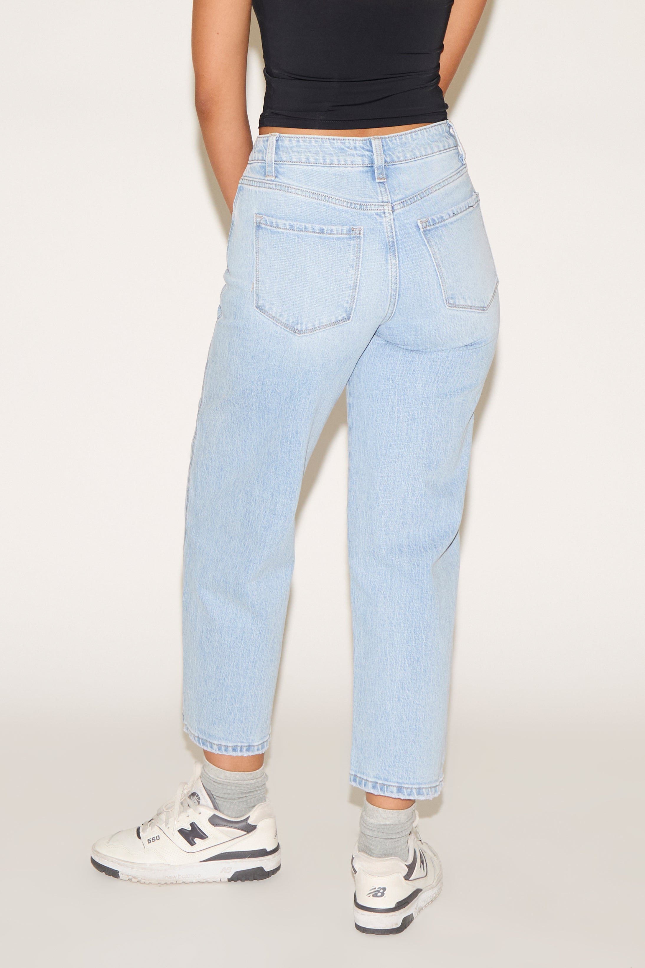 SUPER HIGH RISE CROP BARREL LEG DENIM PANT