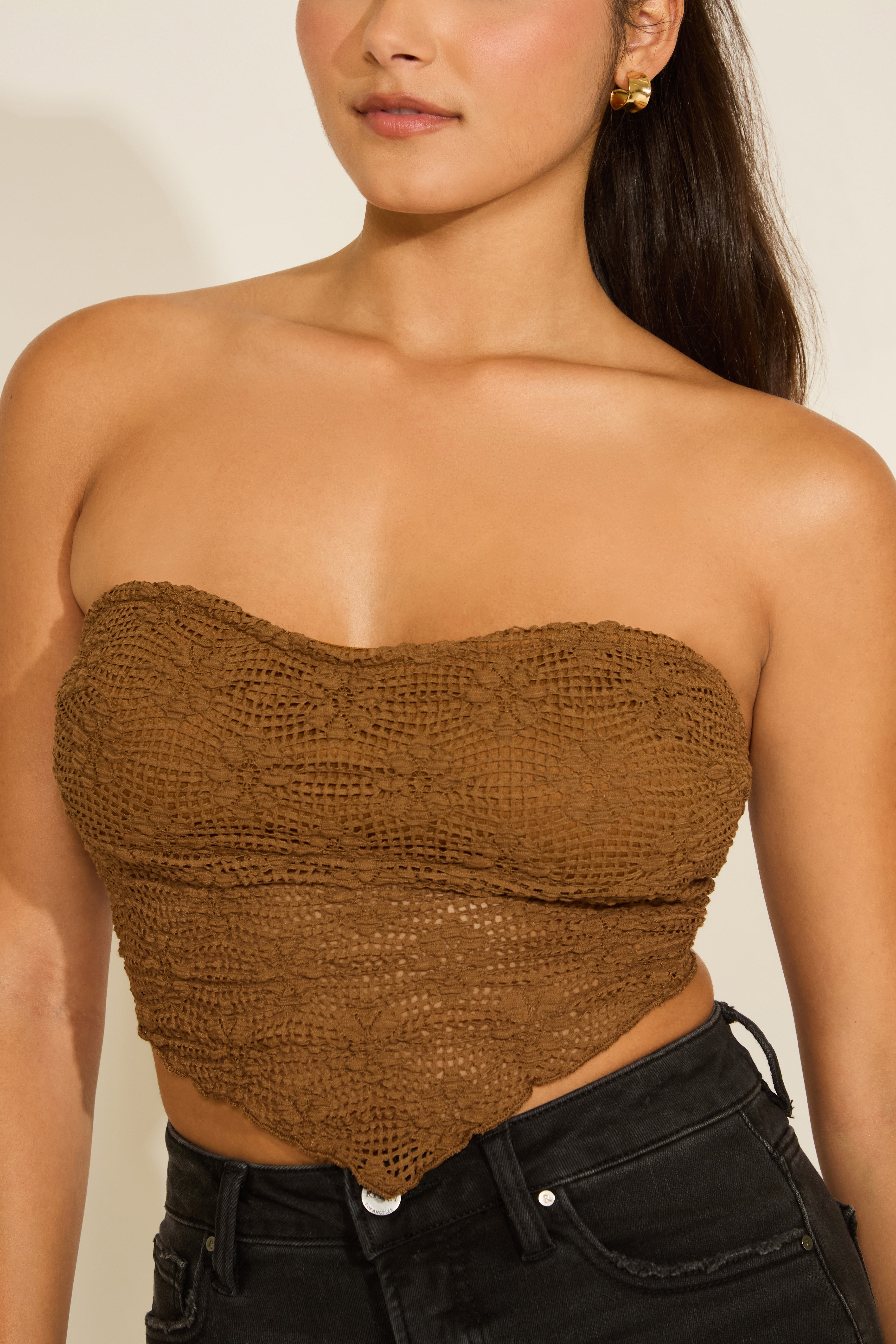 LACE SCARF TOP