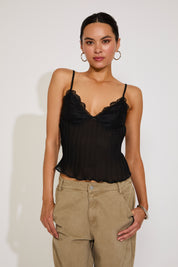 CHIFFON BABYDOLL CAMI TOP