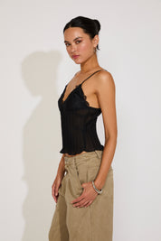 CHIFFON BABYDOLL CAMI TOP
