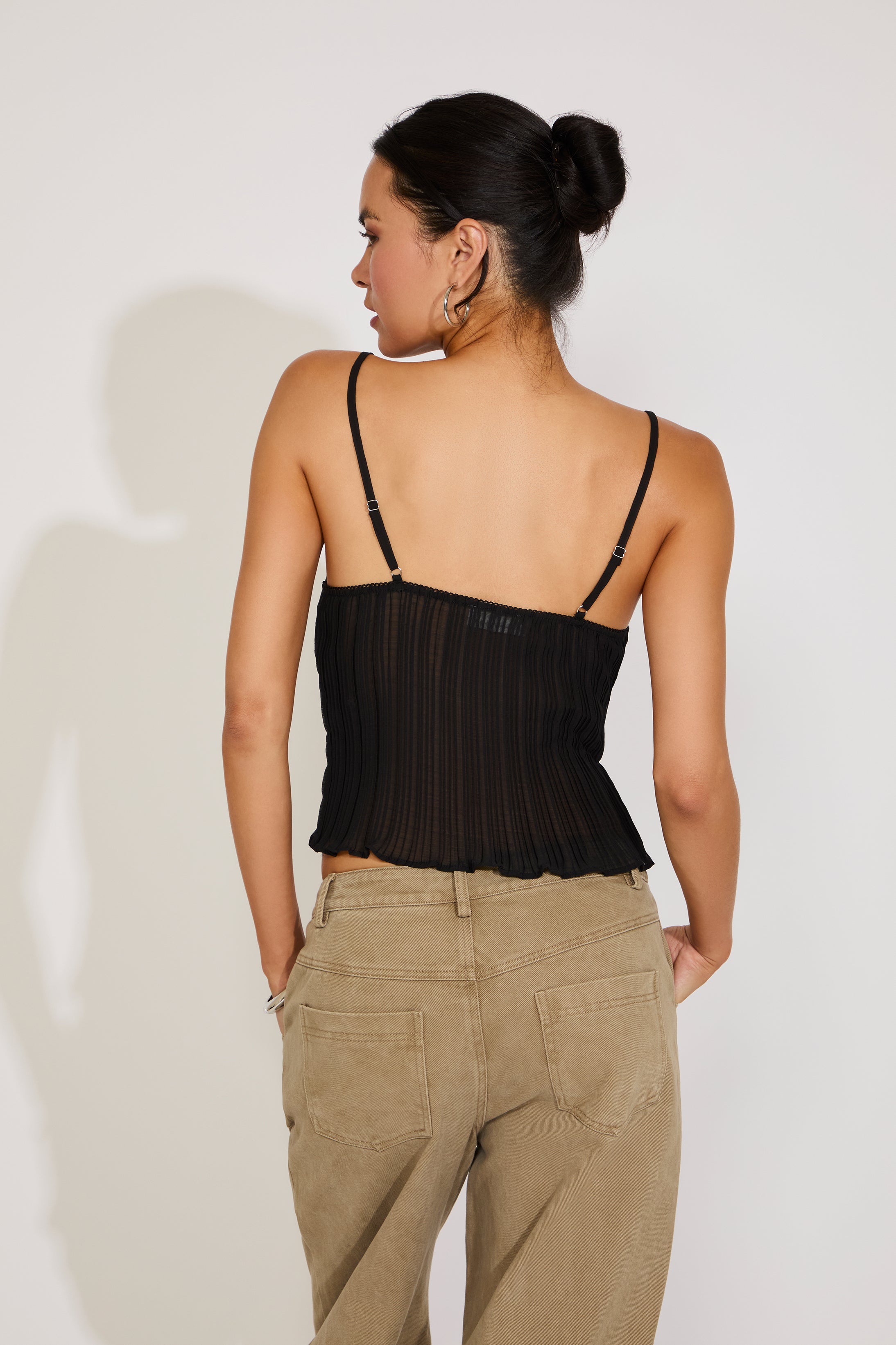 CHIFFON BABYDOLL CAMI TOP