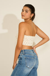 FLORAL TUBE HANDKERCHIEF TOP