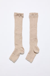 TOELESS RIB KNIT SLOUCHY TALL SOCK