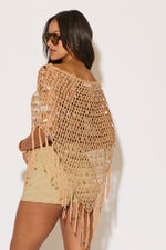 FRINGE DETAIL OFF SHOULDER SEQUIN TOP