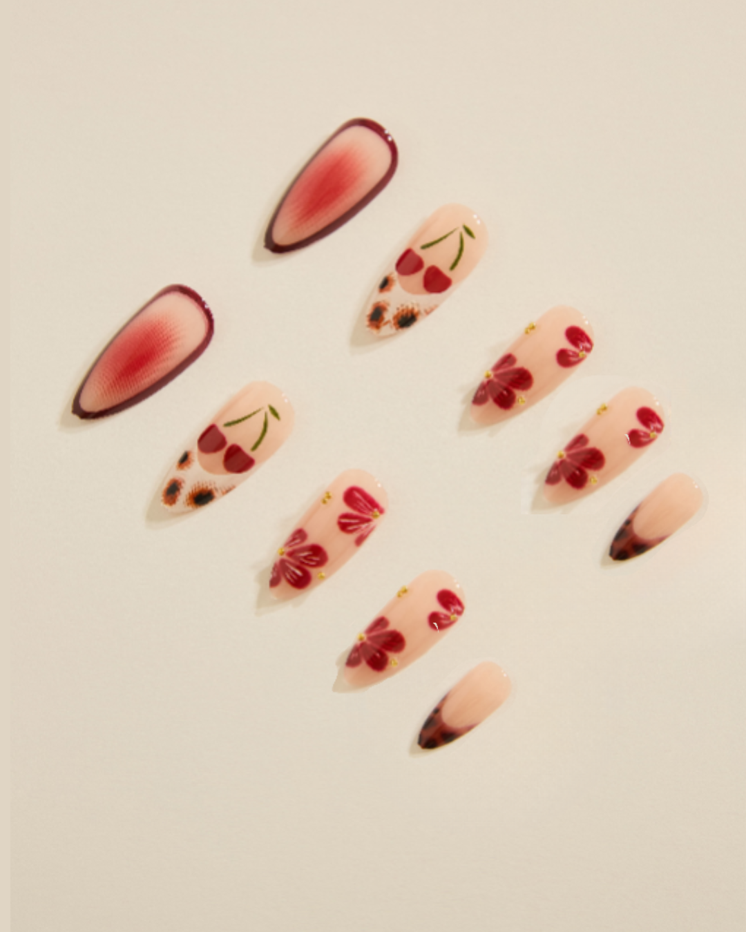 MULTI DESIGN & COLOR MEDIUM STILETTO NAILS