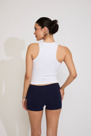 EMBROIDERED AMERICAN FLAG RIB KNIT TANK TOP