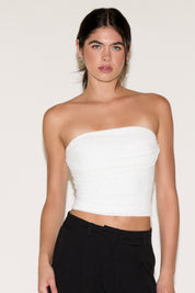 BEADED POWER MESH TUBE TOP