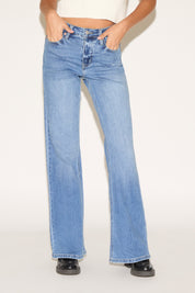 TUMMY CONTROL HIGH RISE SLIM PALAZZO DENIM PANT