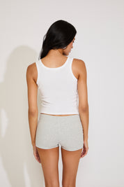 EMBROIDERED LA LOGO CROPPED TANK TOP