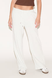 DRAWSTRING WAIST LOOSE FIT STRAIGHT LEG PANT