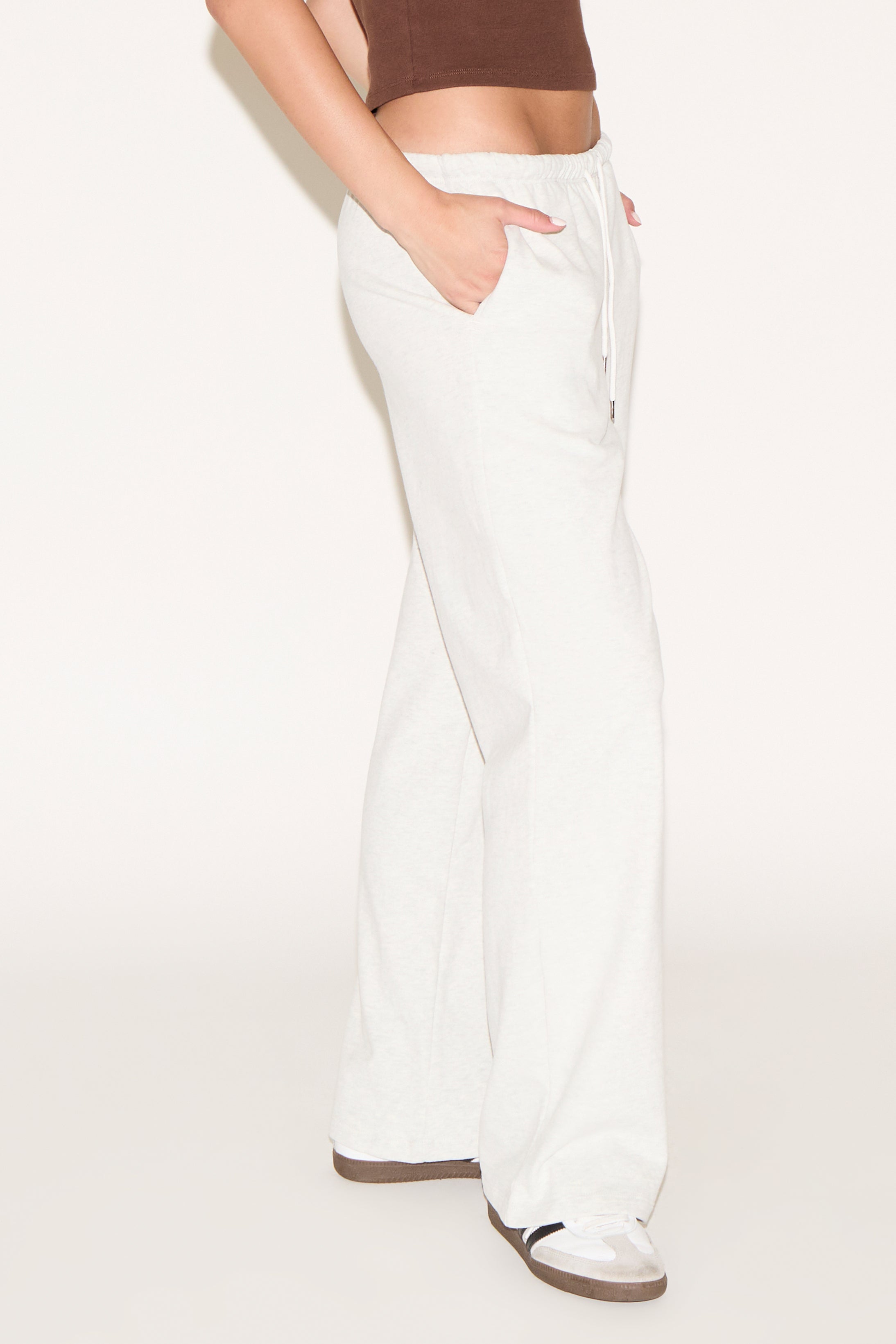 DRAWSTRING WAIST LOOSE FIT STRAIGHT LEG PANT