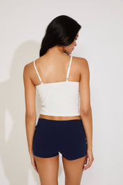 SCRUNCHED V NECK SEAMLESS CAMI TOP