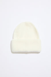 HALOED YARN RIB KNIT SIMPLE BEANIE