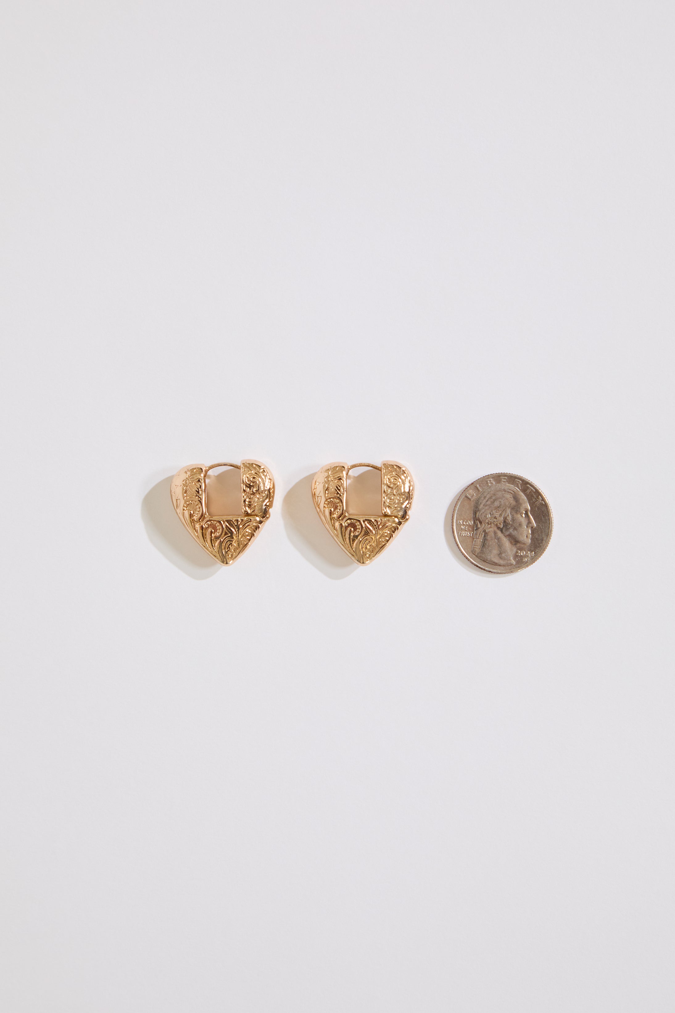 Gold Dipped Heart Earrings