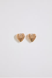 Gold Dipped Heart Earrings