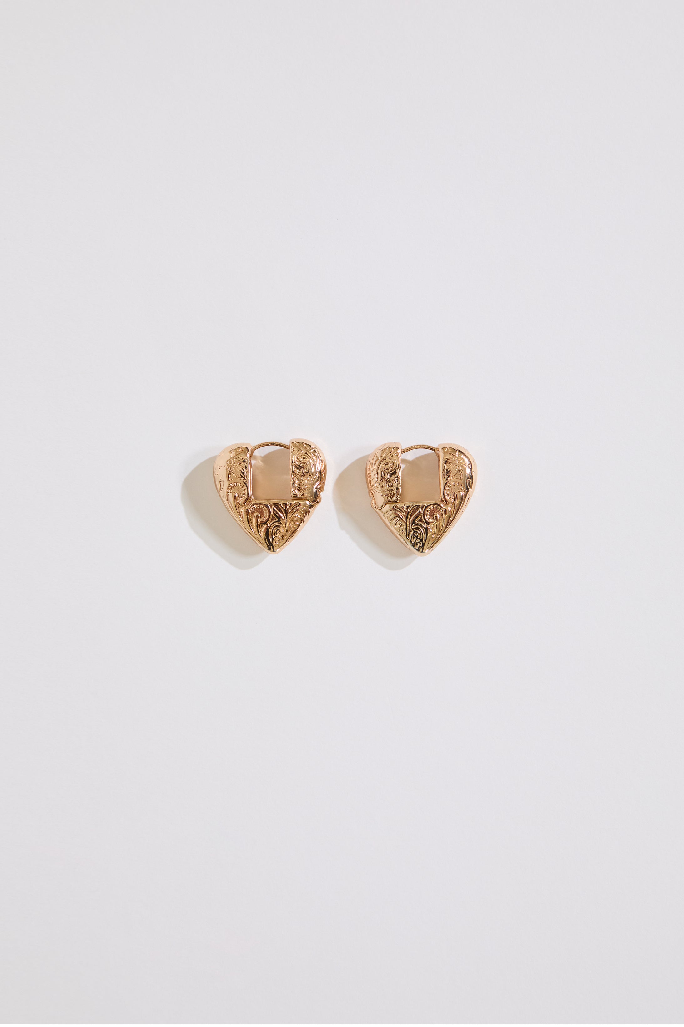 Gold Dipped Heart Earrings