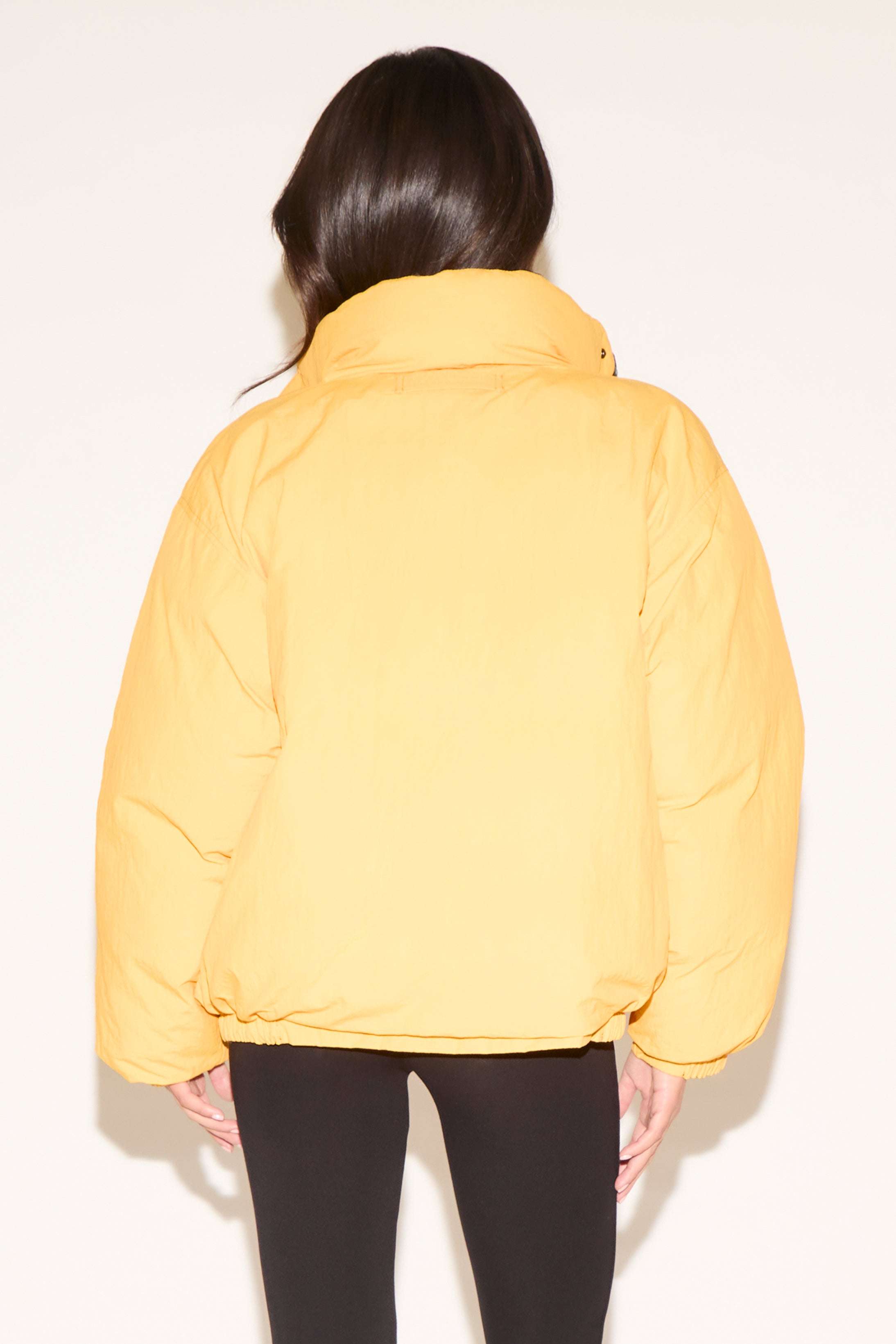 OVERSIZED REVERSIBLE PUFFER ZIP UP JACKET