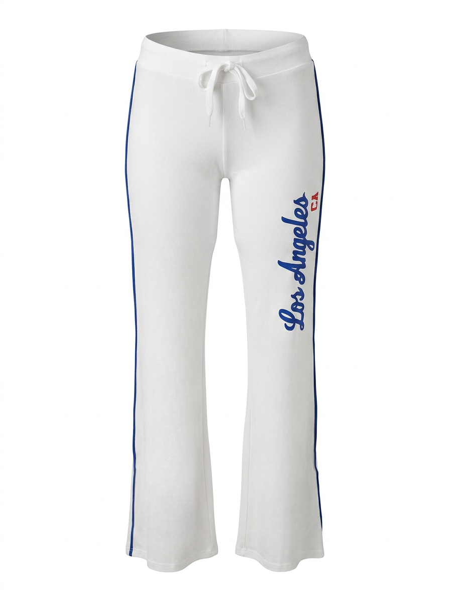 Ghost cut image on white LOS ANGELES SIDE STRIPES DRAWSTRING WAIST PANT on a white background.
