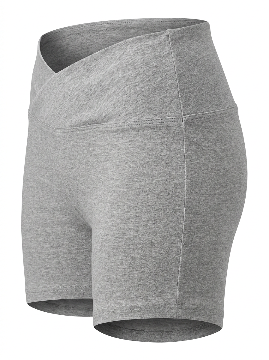 DIPPED V WAIST COTTON SHORT