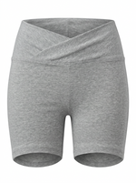 DIPPED V WAIST COTTON SHORT
