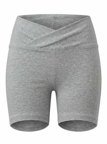 DIPPED V WAIST COTTON SHORT