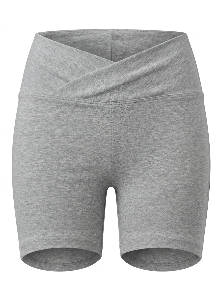 DIPPED V WAIST COTTON SHORT