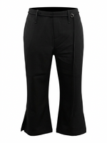 Ghost mannequin image on a black CAPRI DRESS PANTS WITH SLIT on a white background. 