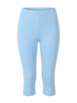 Ghost image of a light-blue HIGH WAISTED BASIC CAPRI LEGGING on a white background. 