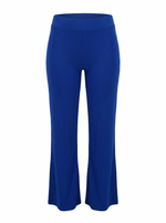 Ghost cut image of a blue STRAIGHT LEG LOS ANGELES LOGO PULL ON PANT on a white background.
