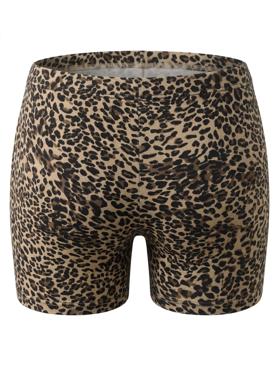 LOW WAIST LEOPARD PRINT SHORT