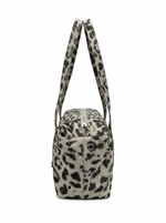 LONG HANDLES LEOPARD PRINT BAG WITH GROMMETS