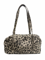 LONG HANDLES LEOPARD PRINT BAG WITH GROMMETS