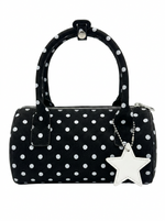 POLKA DOT BARREL HANDBAG WITH STAR CHARM