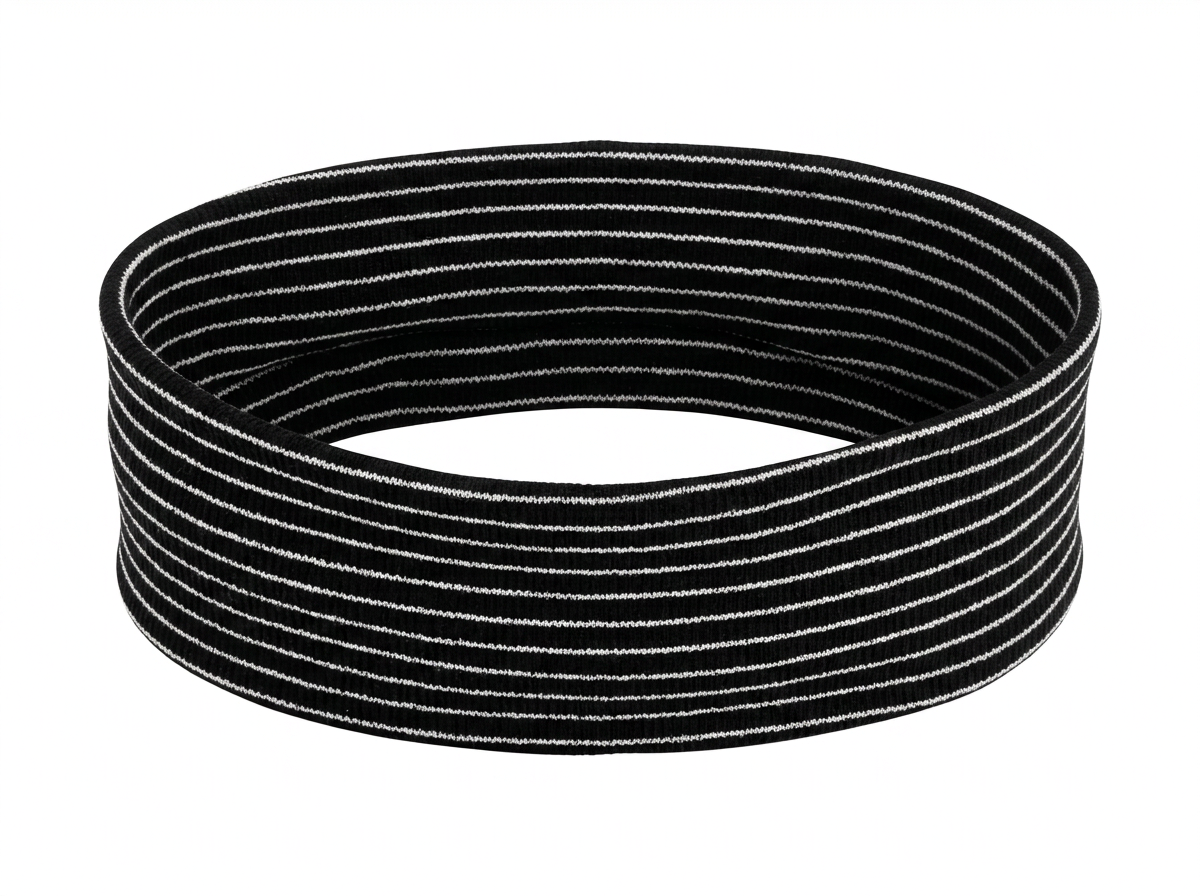 STRIPED STRETCHY FABRIC HEADBAND