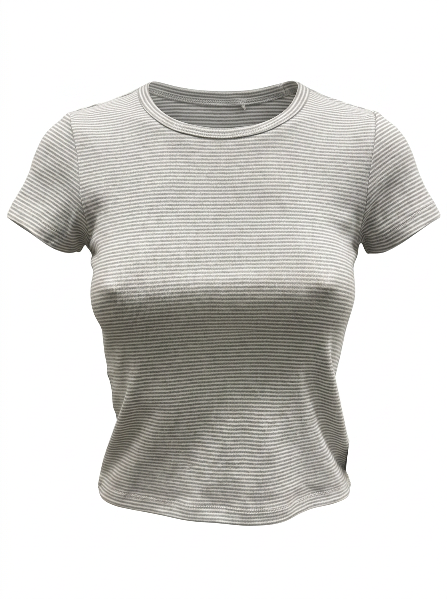 CREW NECK SHORT SLEEVE T-SHIRT WITH CONTRAST