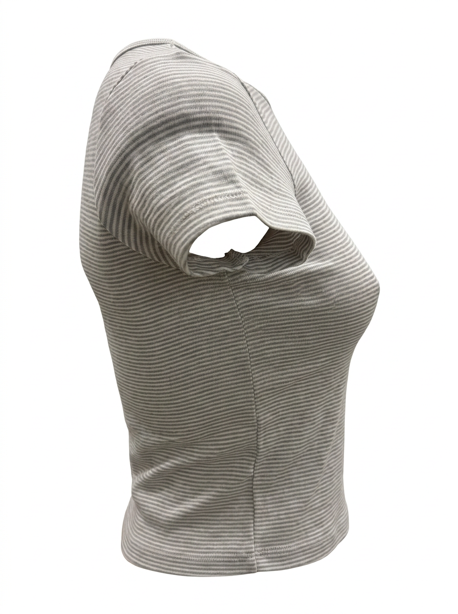 CREW NECK SHORT SLEEVE T-SHIRT WITH CONTRAST