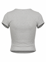 CREW NECK SHORT SLEEVE T-SHIRT WITH CONTRAST