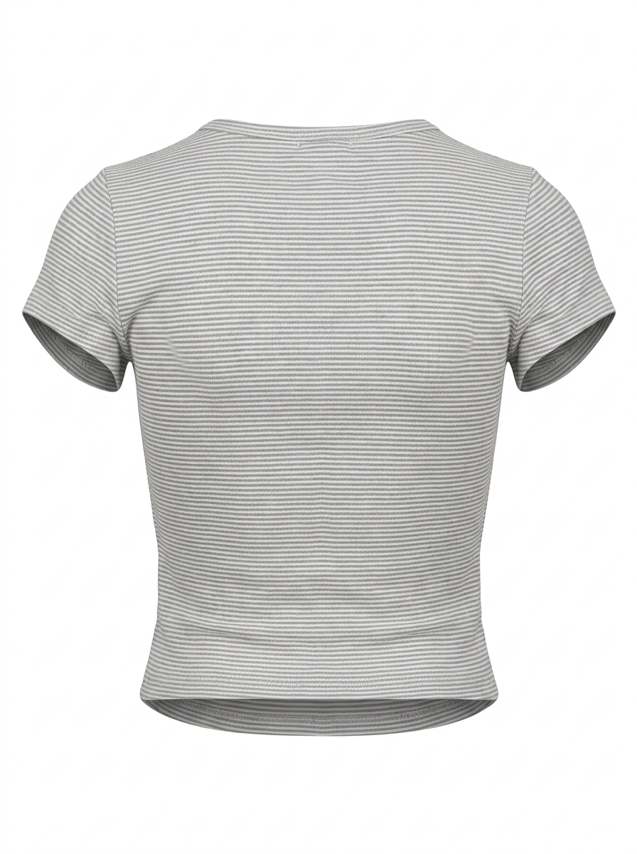 CREW NECK SHORT SLEEVE T-SHIRT WITH CONTRAST