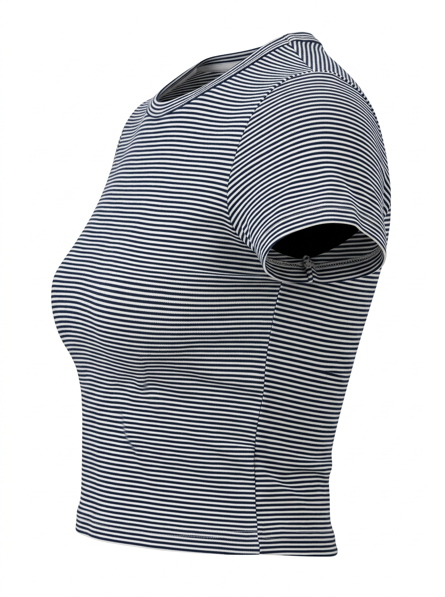 CREW NECK SHORT SLEEVE T-SHIRT WITH CONTRAST