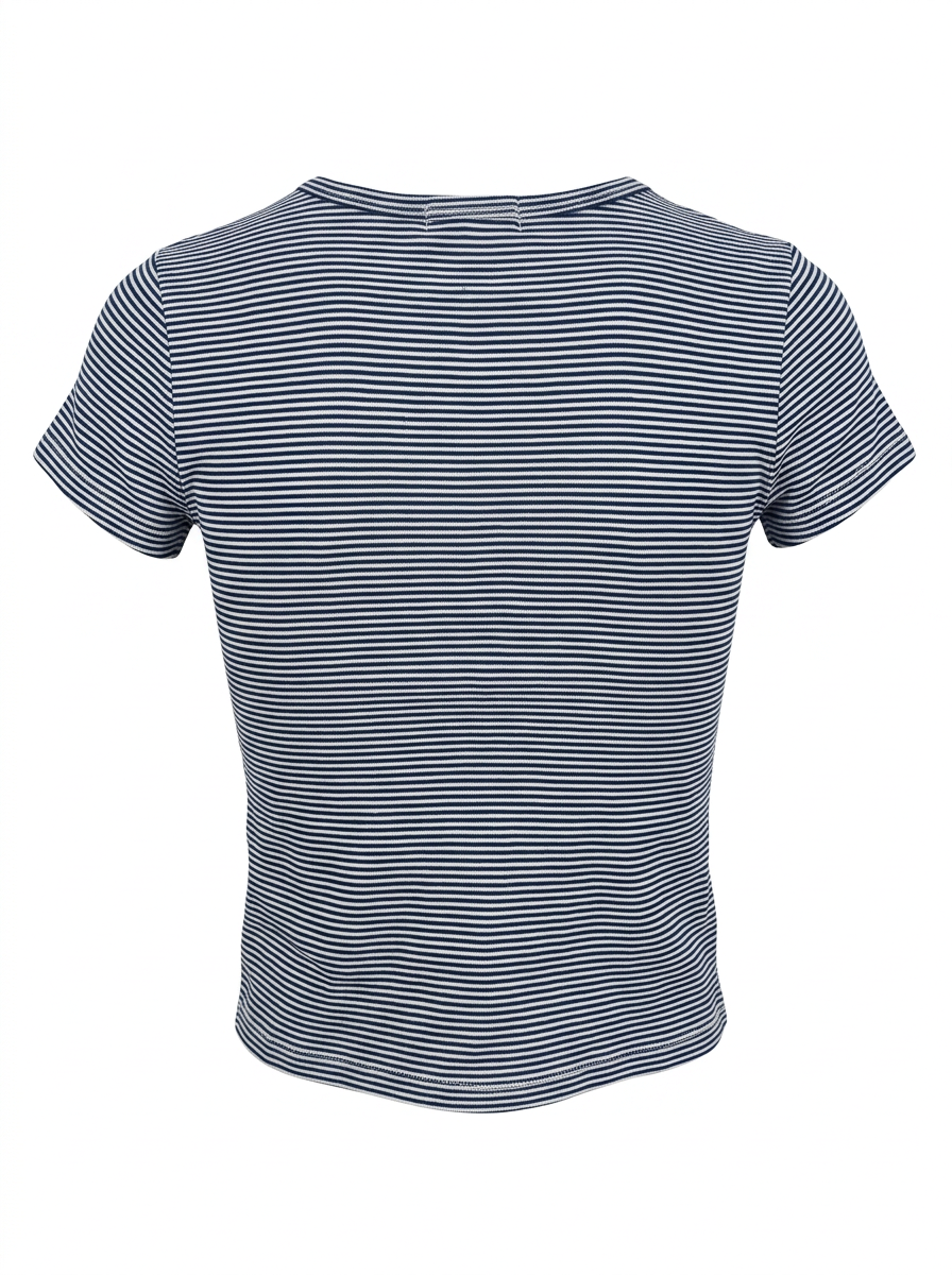 CREW NECK SHORT SLEEVE T-SHIRT WITH CONTRAST