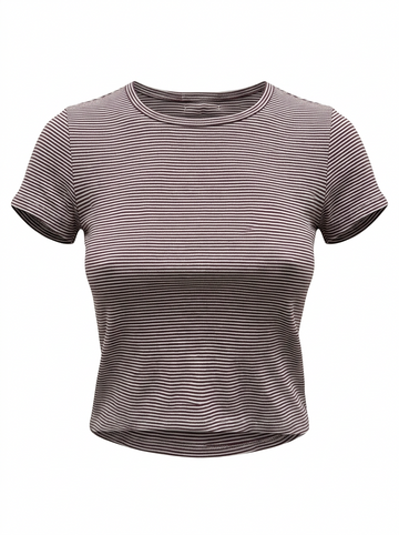 CREW NECK SHORT SLEEVE T-SHIRT WITH CONTRAST