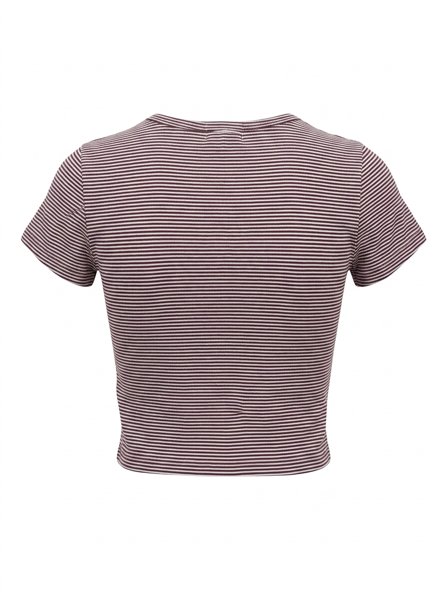 CREW NECK SHORT SLEEVE T-SHIRT WITH CONTRAST