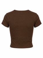 CREW NECK SHORT SLEEVE T-SHIRT WITH CONTRAST