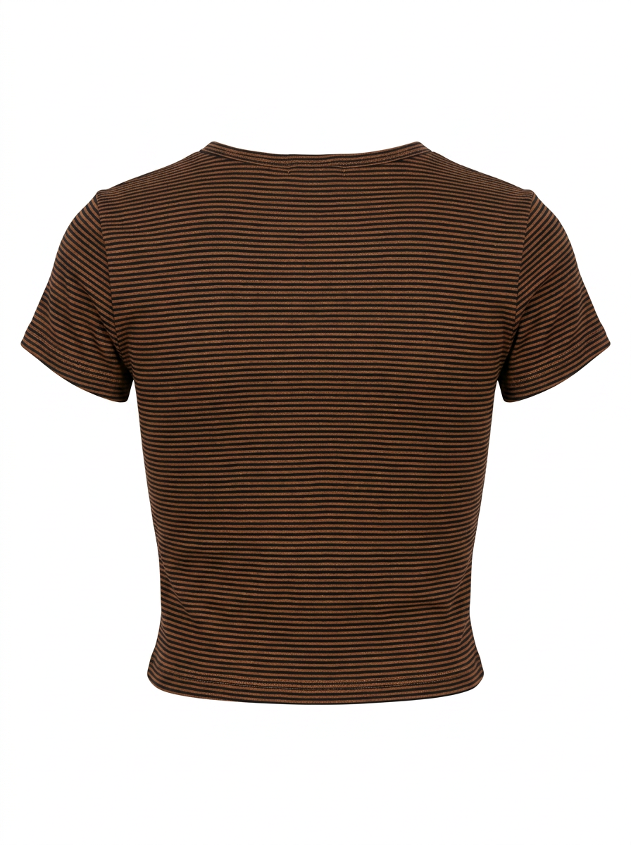 CREW NECK SHORT SLEEVE T-SHIRT WITH CONTRAST