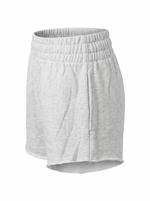 ELASTIC WAIST LOOSE FIT RAW HEM SHORT