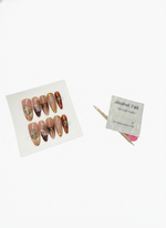 CROSS & JEWEL 3D ELEMENT MULTI DESIGN ALMOND NAILS