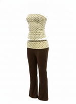 POLKA DOT TUBE TOP & PANT SET WITH HEADBAND