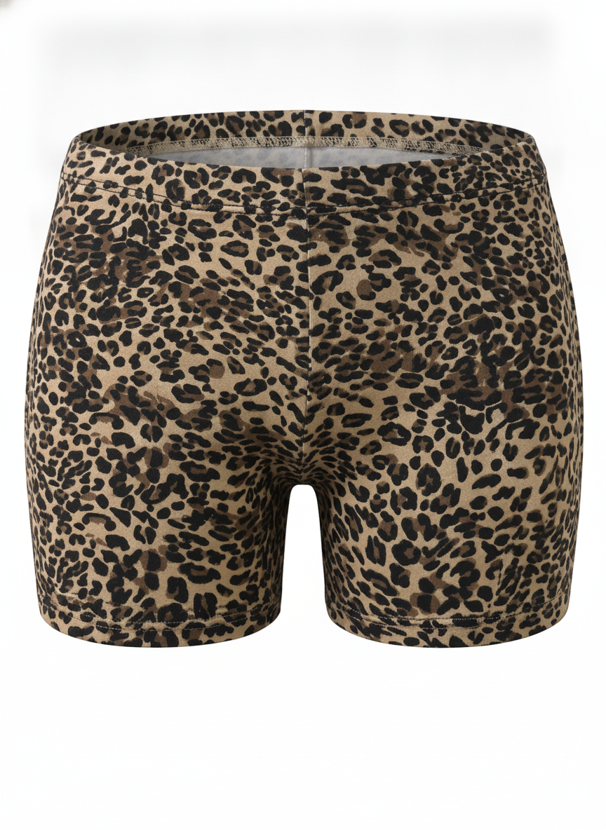 LOW WAIST LEOPARD PRINT SHORT